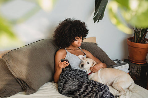 Chien avec une bonne odeur corporelle