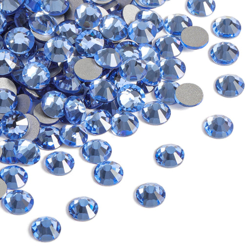 Light Sapphire Stick On Rhinestones: Round, 5mm 