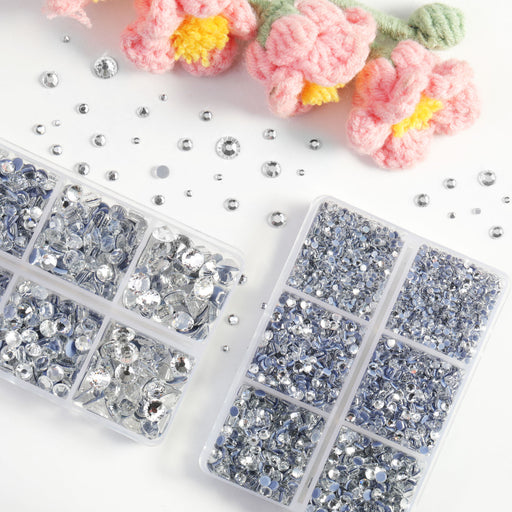 Hotfix Applicator with 2 Boxes Total 7200pcs Mix Color Rhinestones,Flatback Hot  Fix Rhinestones Set with