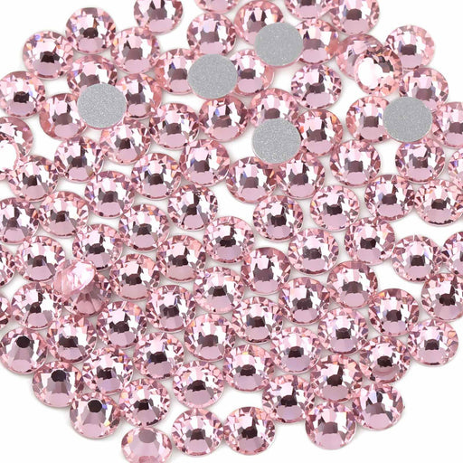  Beadsland Rhinestones for Makeup,8 Sizes 2500pcs Glass Flatback  Rhinestones Eye Gems for Nails Crafts with Tweezers and Wax  Pencil,Fuchsia,SS4-SS30