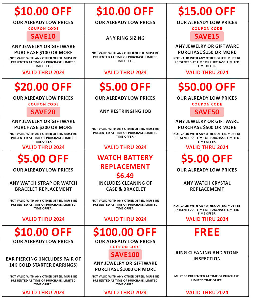 Downloadable Coupons – Rocky Point Jewelers