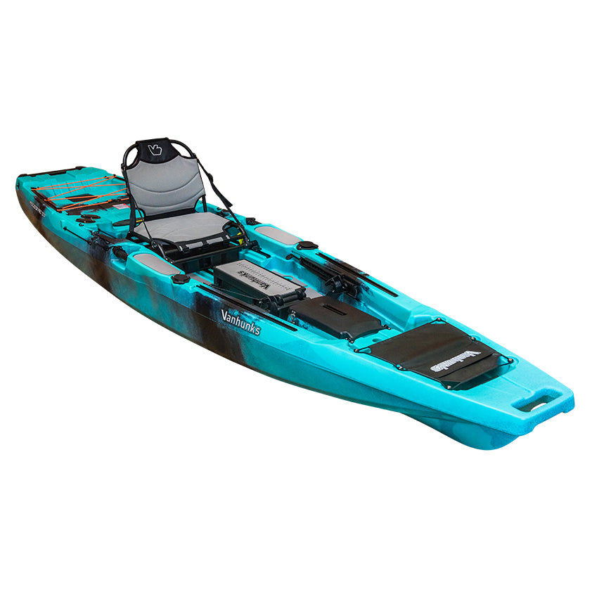 9'8 Pike Fin Drive Fishing Kayak  Shop Best Storage Kayaks Online –  Vanhunks USA