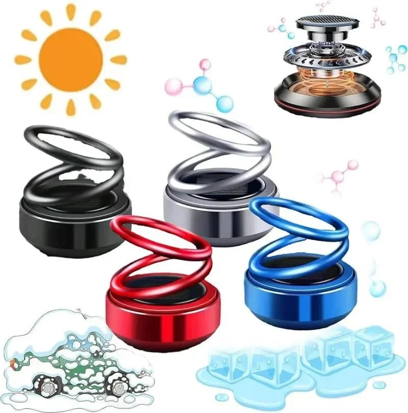 Portable Car Kinetic Molecular Aromatherapy Diffuser Solar Double Ring Rotating Aromatherapy Mini Kinetic Aromatherapy Diffuser