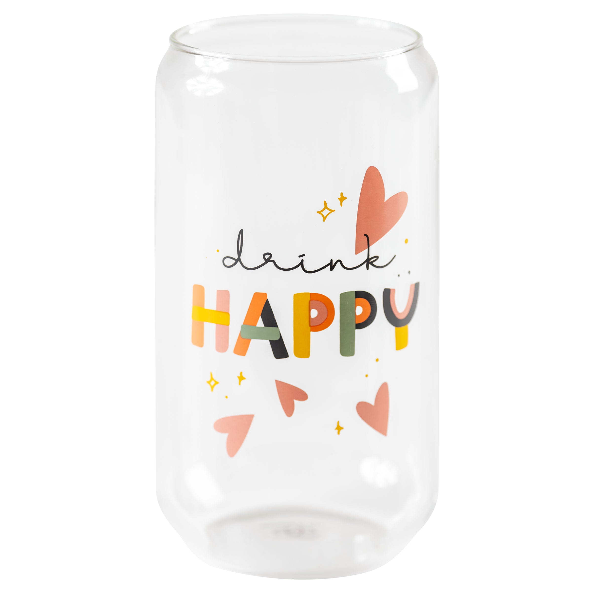 Drink Happy Beer Can Glasses