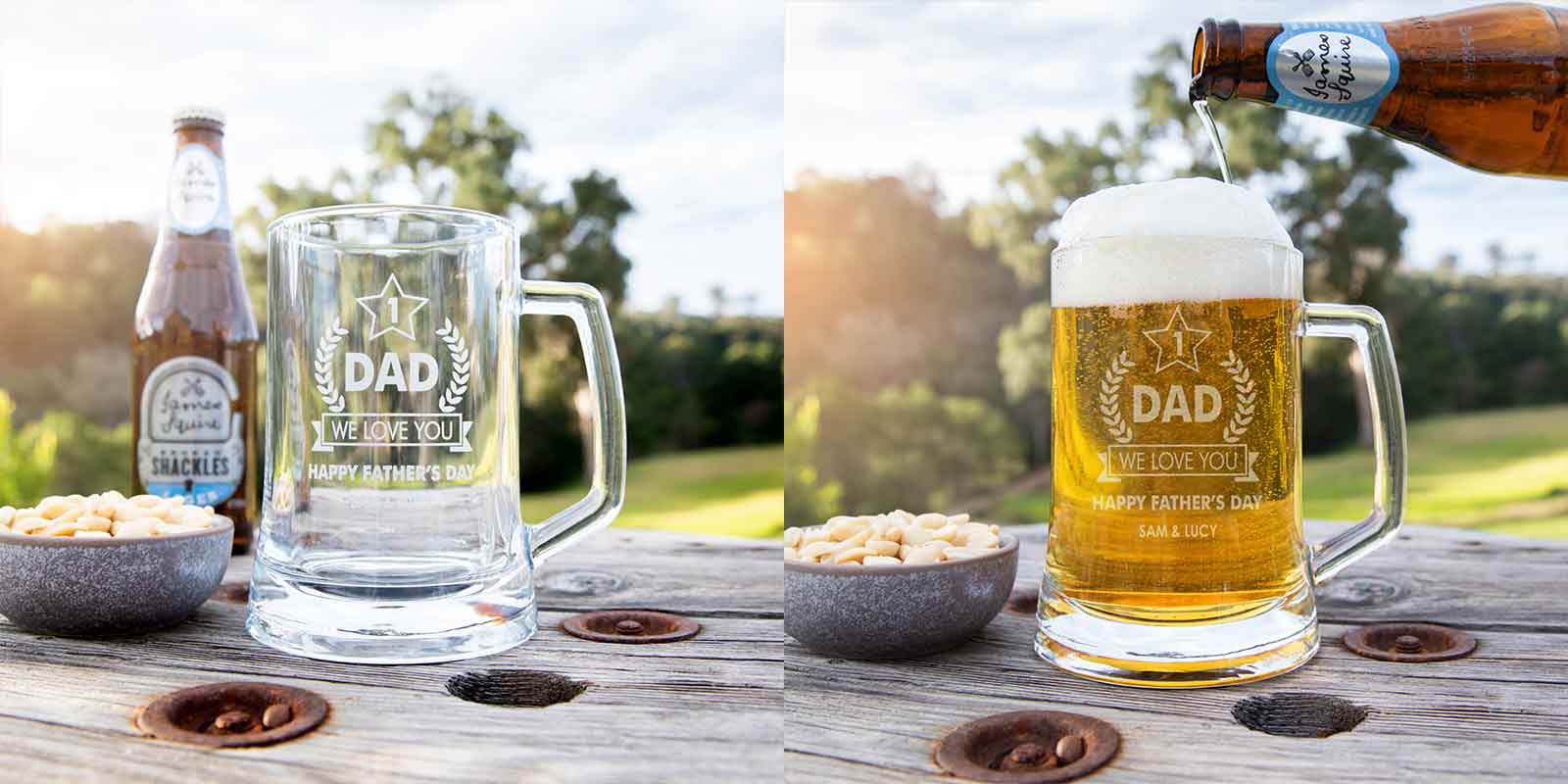 Engraved Father's Day 500ml Beer Mug