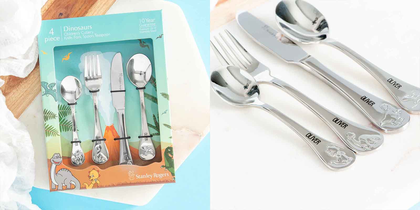 Engraved Children's Cutlery 4 Piece Set