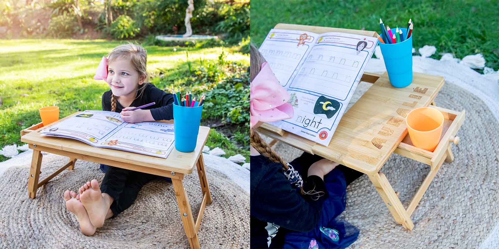 Engraved Playtime Foldable Table with Draw