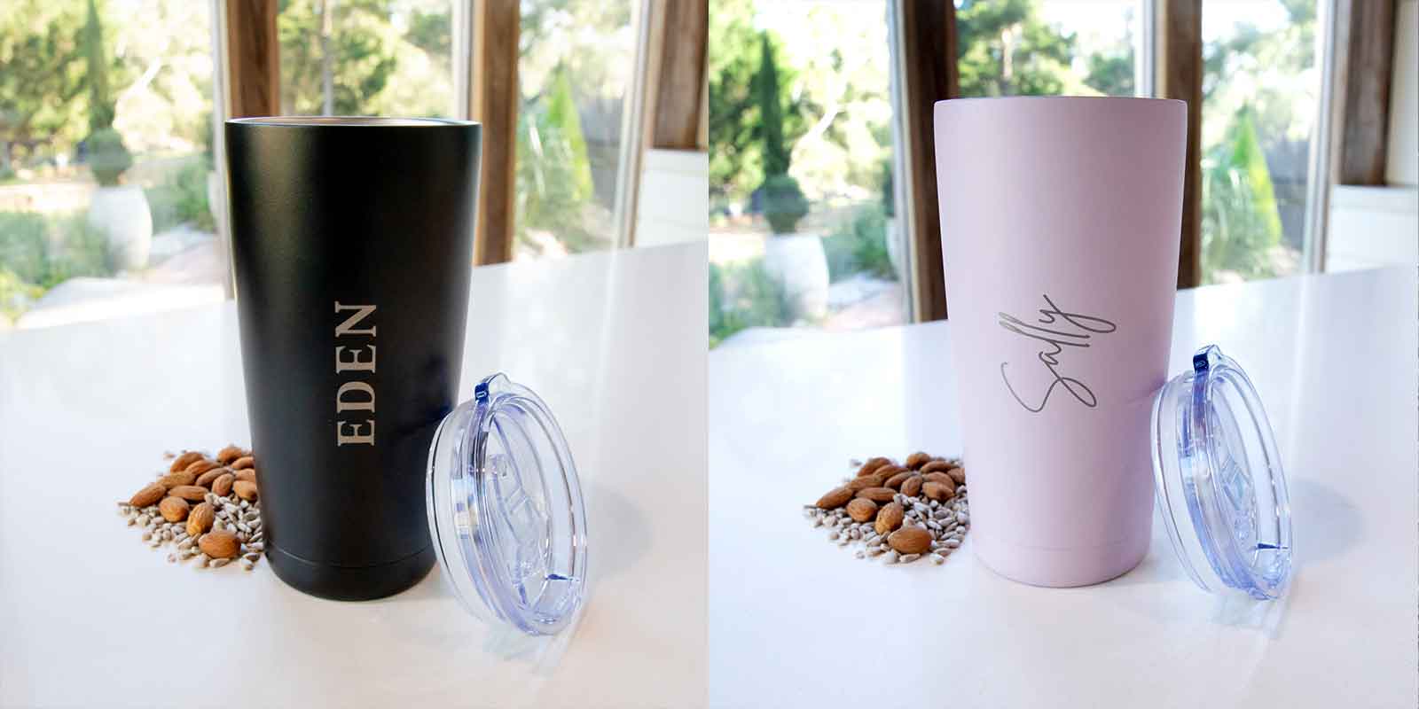 Engraved Luxe Matte Finish Stainless Steel Insulated Travel Mug 590ml