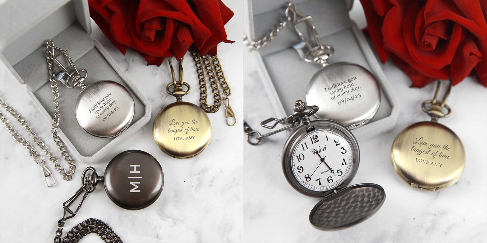 Engraved Vintage Inspired Pocket Watch