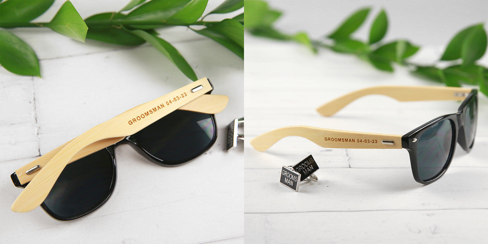 Engraved wooden sunglasses