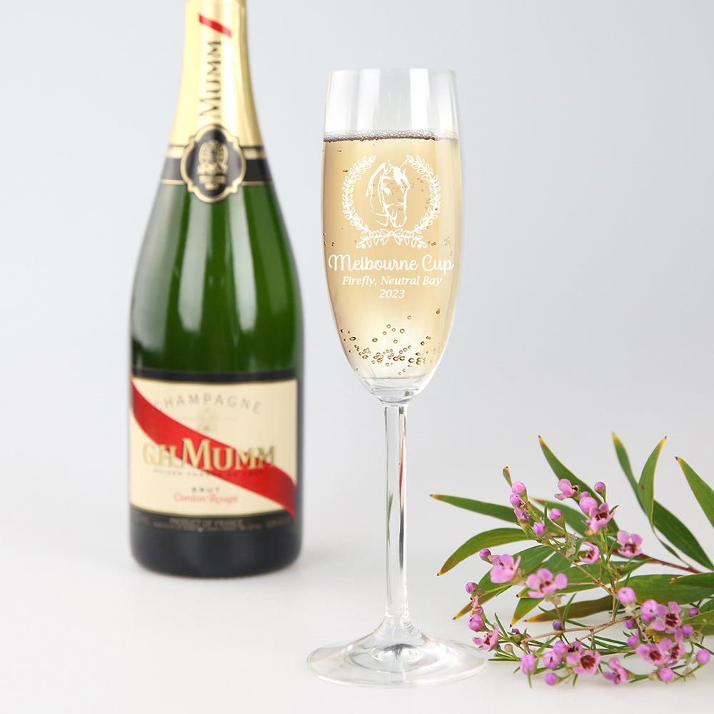 Melbourne cup champagne glass