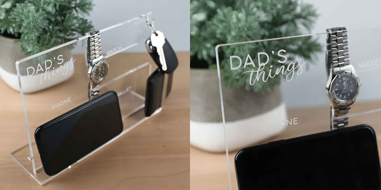 Father's Day Engraved Acrylic Accessories Holder