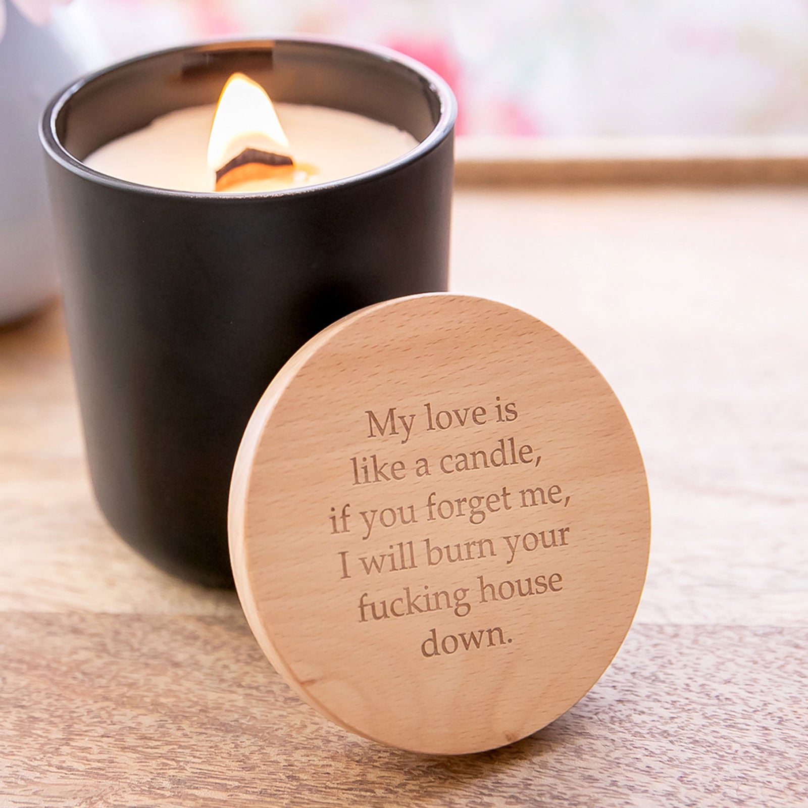 wood wick soy candle christmas