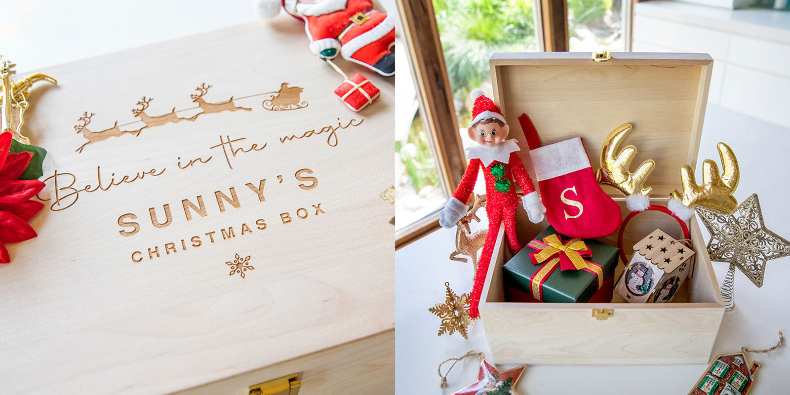 Engraved Christmas Day Wooden Box