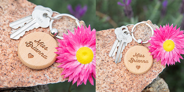 Engraved Wooden Keyring Teacher's Gift