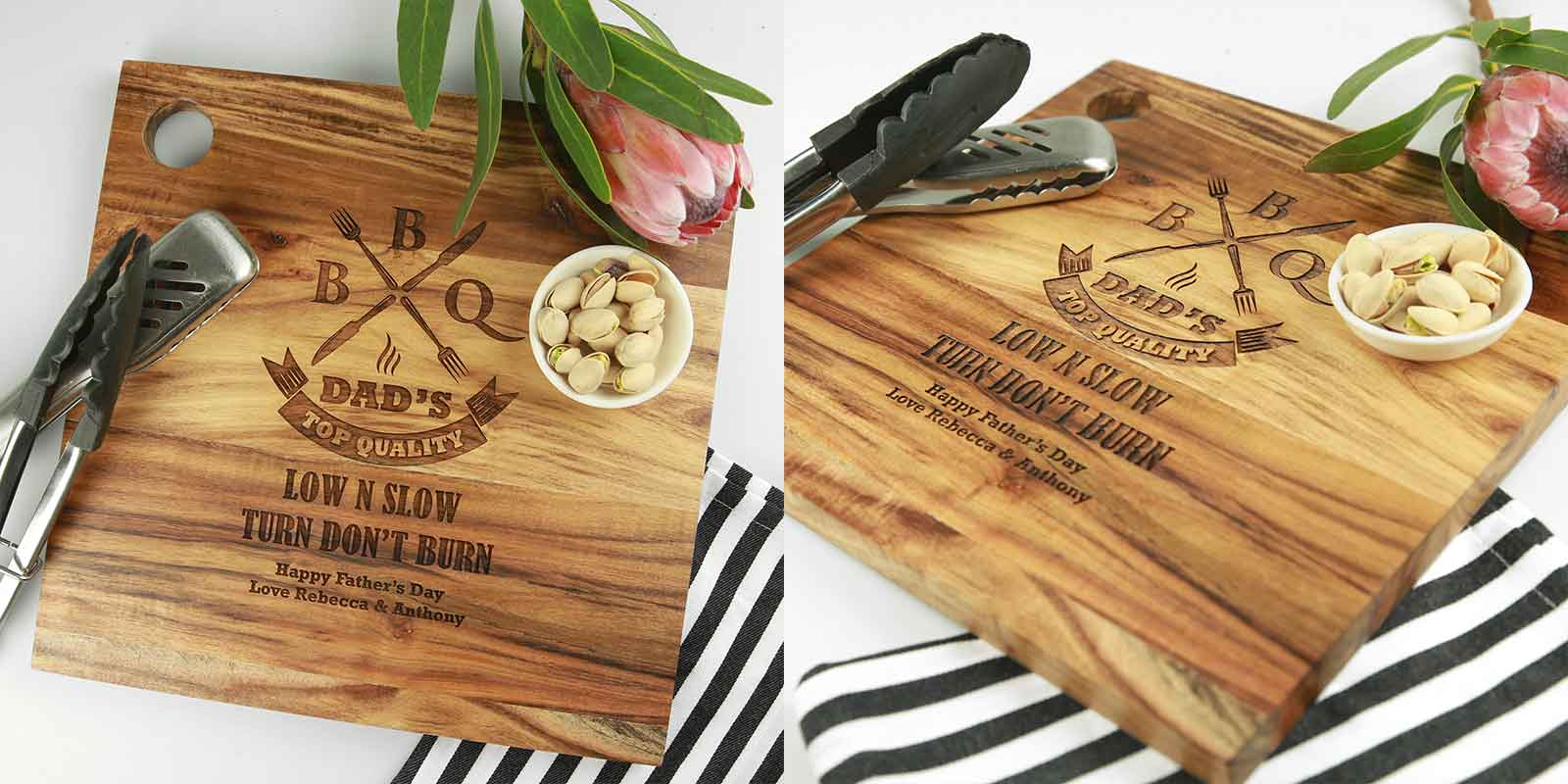 Father's Day Engraved Deluxe Square Chopping Board