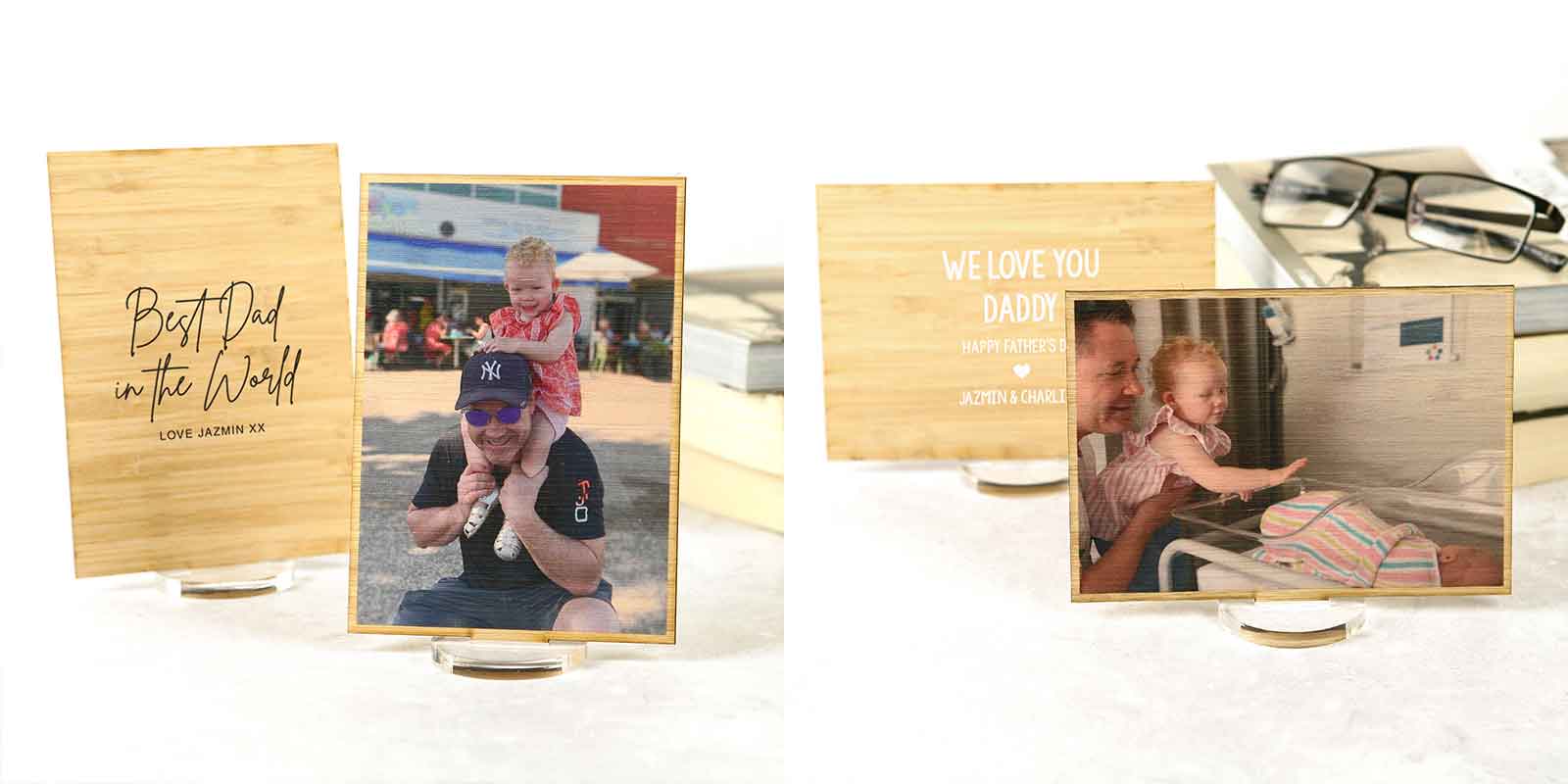 Father's Day Bamboo Photo Printed Card