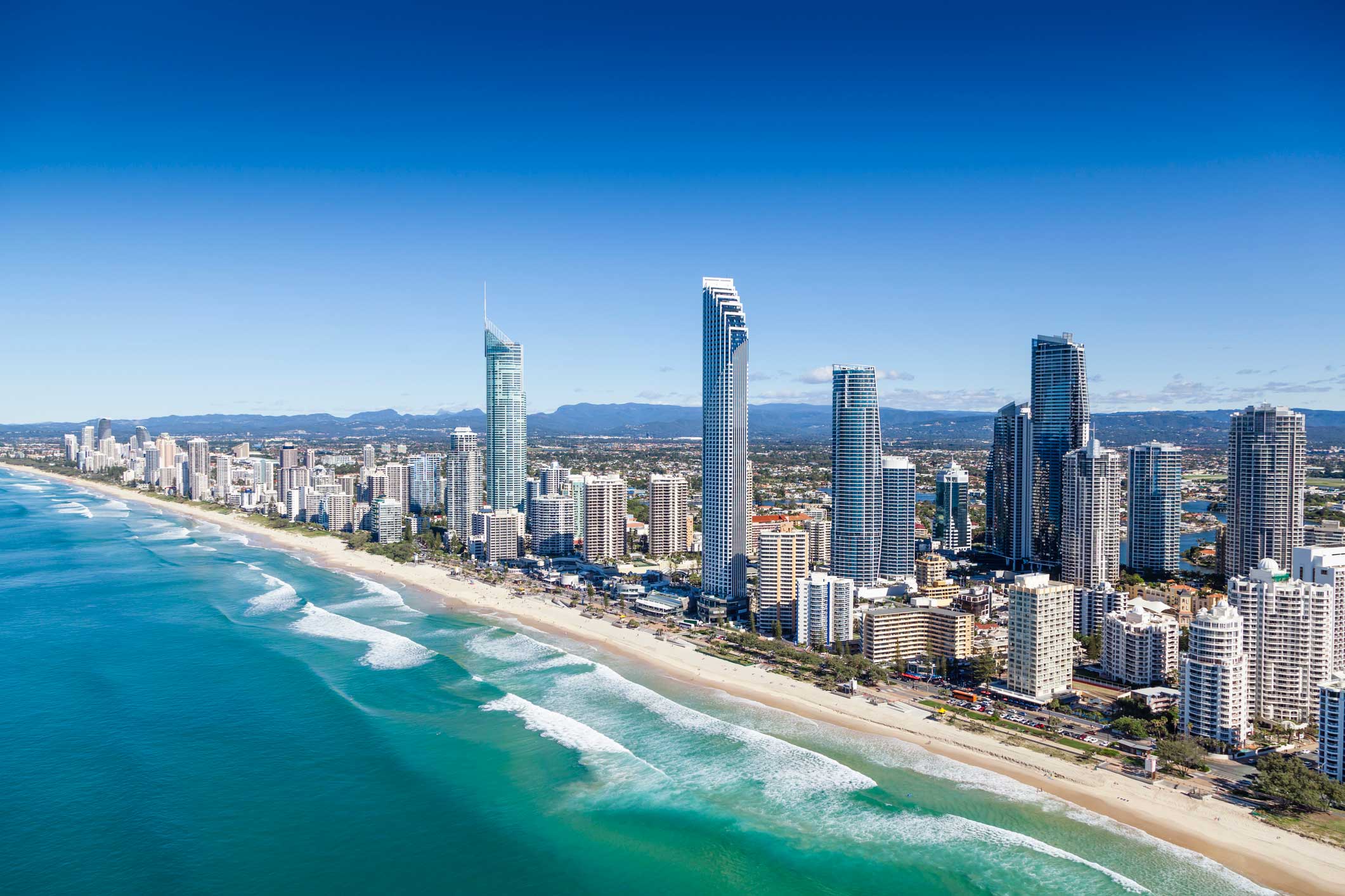 Aerial view of Gold Coast, Queensland, Australia