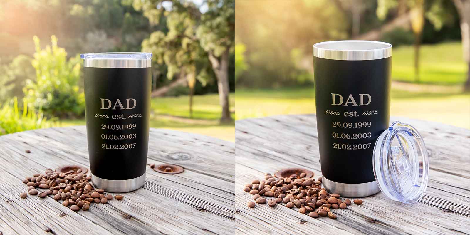 Engraved Father's Day Stainless Steel Insulated Travel Mug 590ml