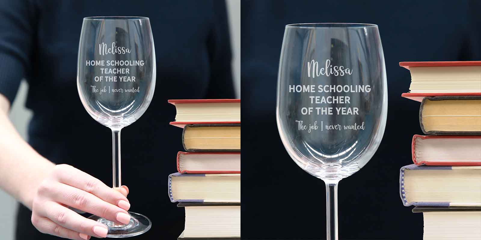 Engraved Home Schooling Teacher 360ml Wine Glass