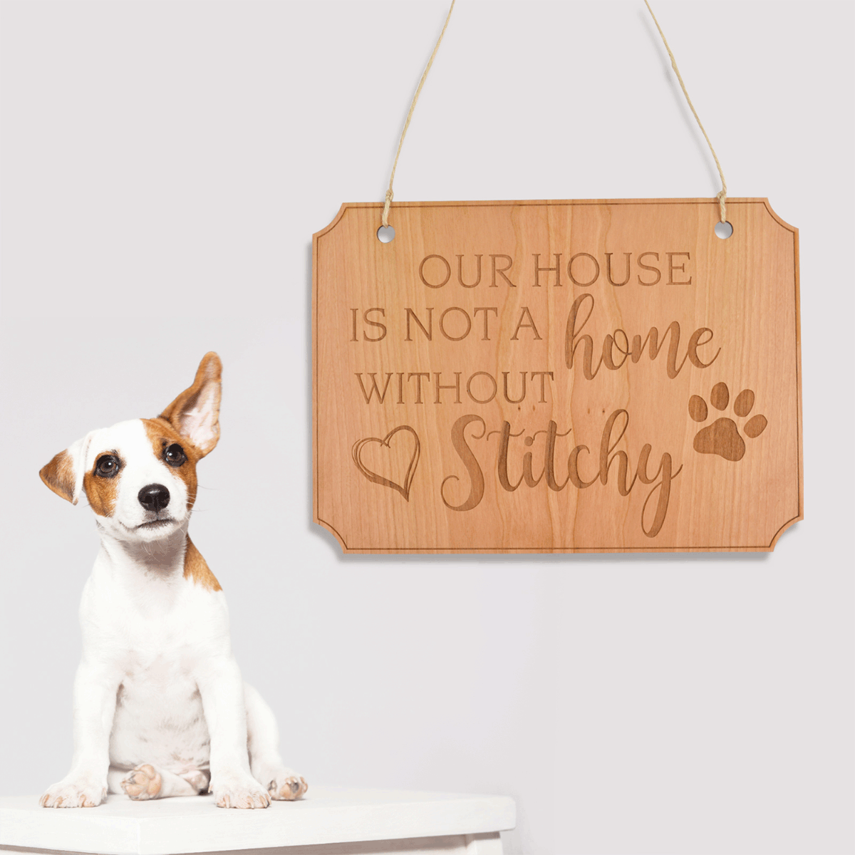 wooden pet sign