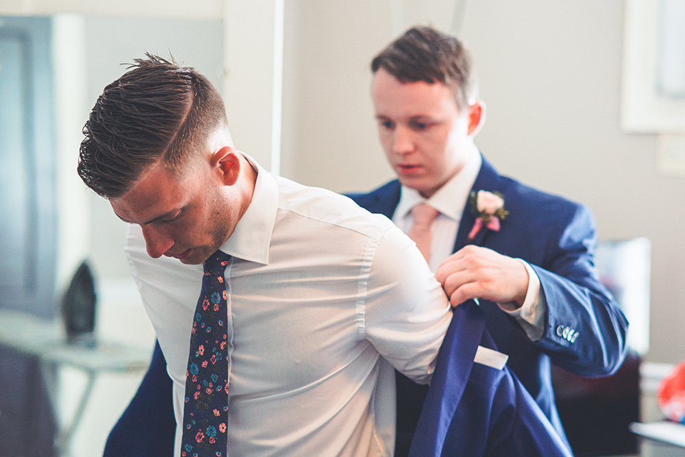 groom getting ready