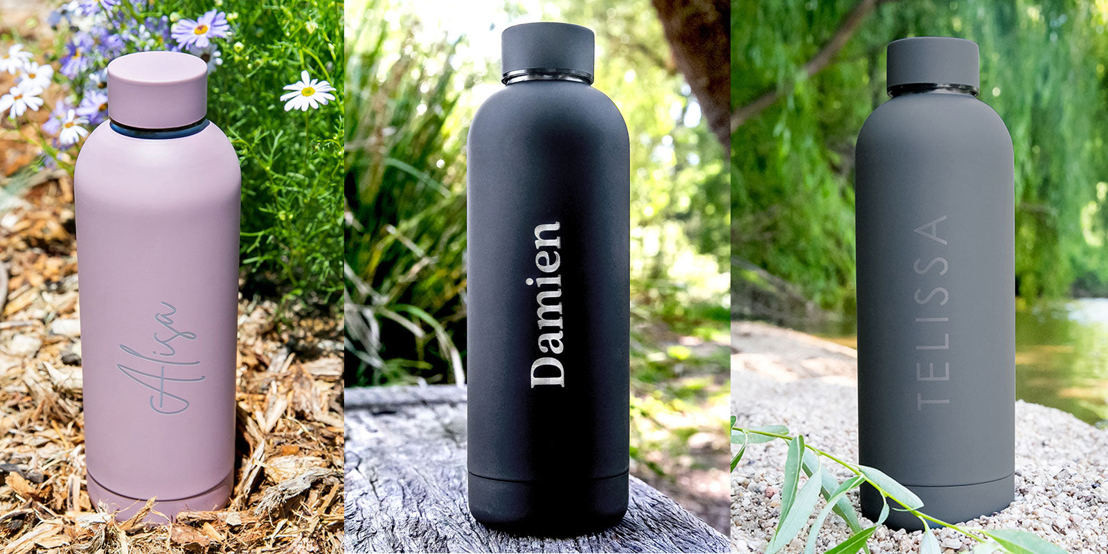 Engraved Luxe Matte Finish 500ml Stainless Steel Water Bottle