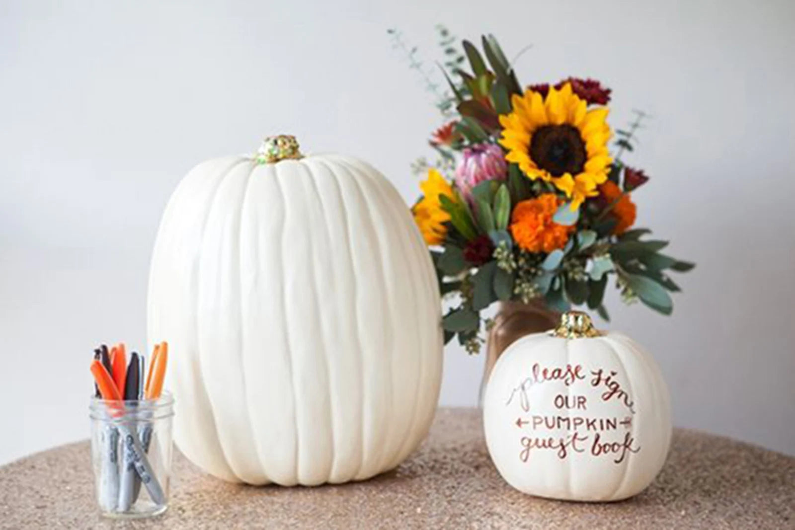 Halloween wedding pumpkin