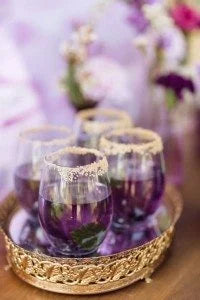 purple glassware