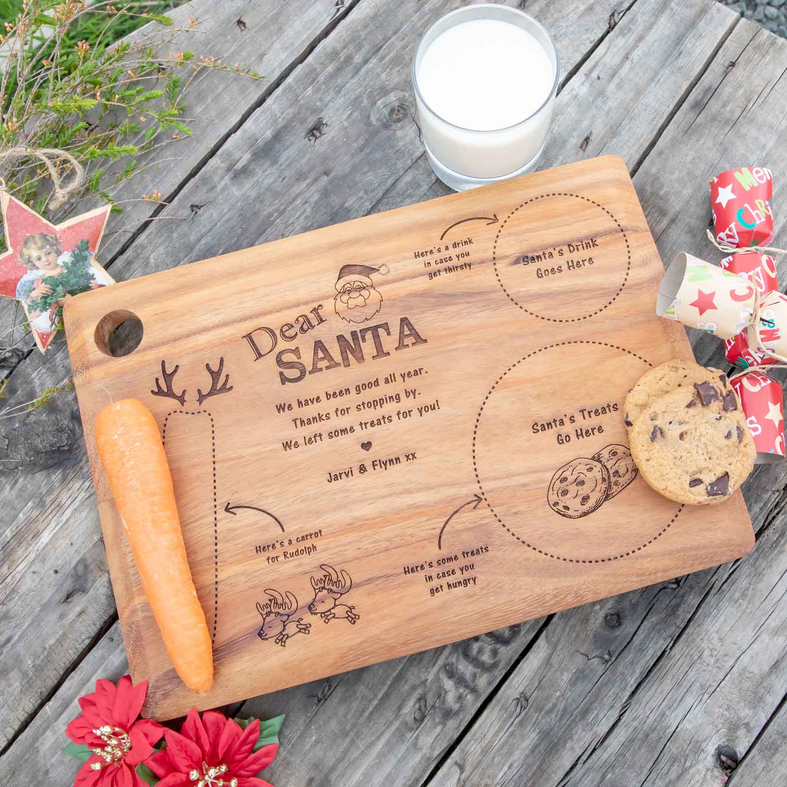 Something you Need, Want, Read, Wear, Do Engraved Wooden Christmas Gift Tag  Set of 5