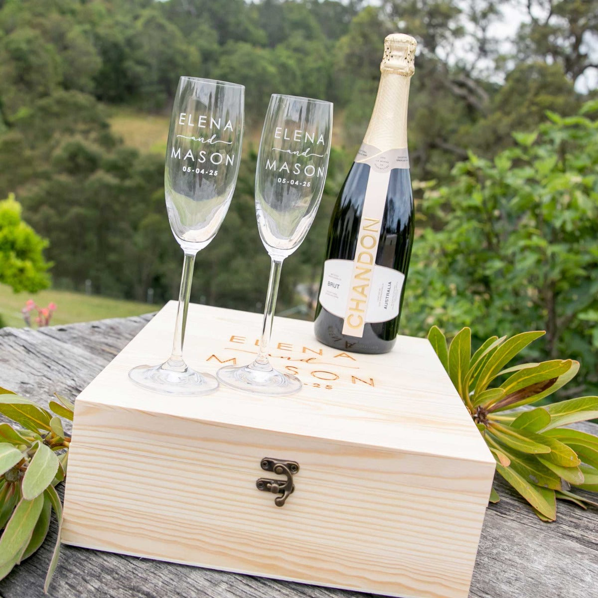 Engraved Rustic Wooden Gift Boxed Decanter, Scotch Glasses and Whiskey  Stone Set