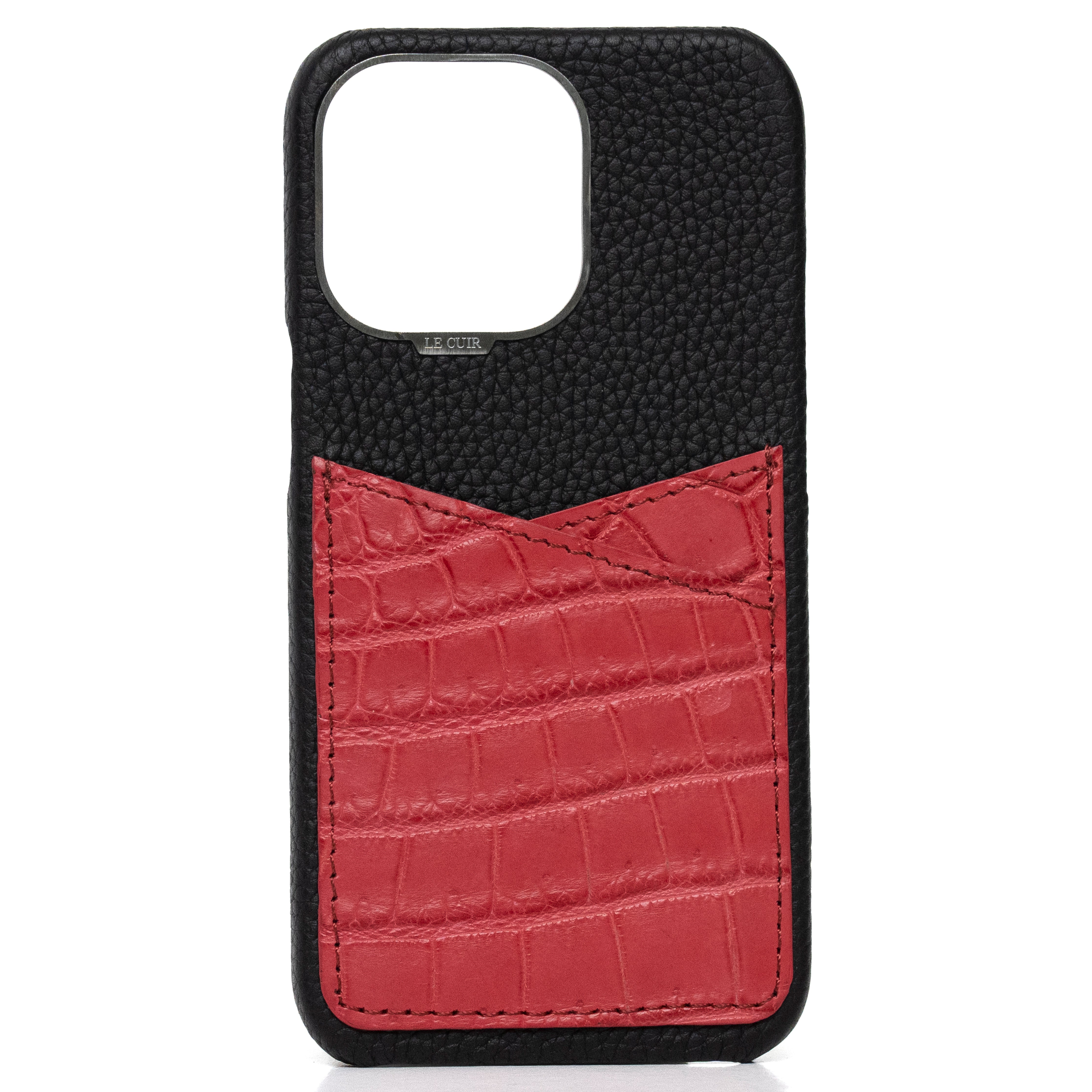 Fuchsia Pocket Crocodile Case – Lecuir Doha