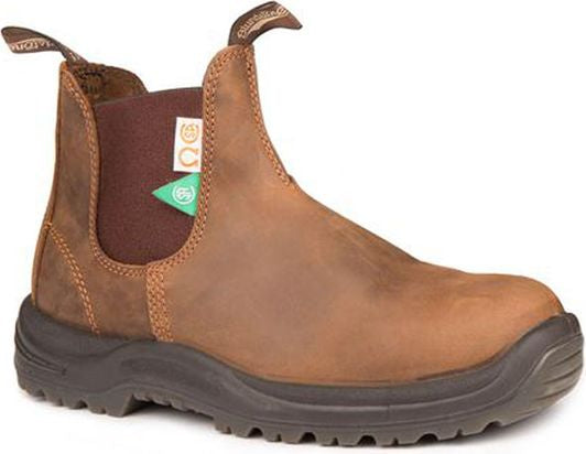 Blundstone 180 Work Safety Boot Waxy Rustic Brown Quarks Shoes