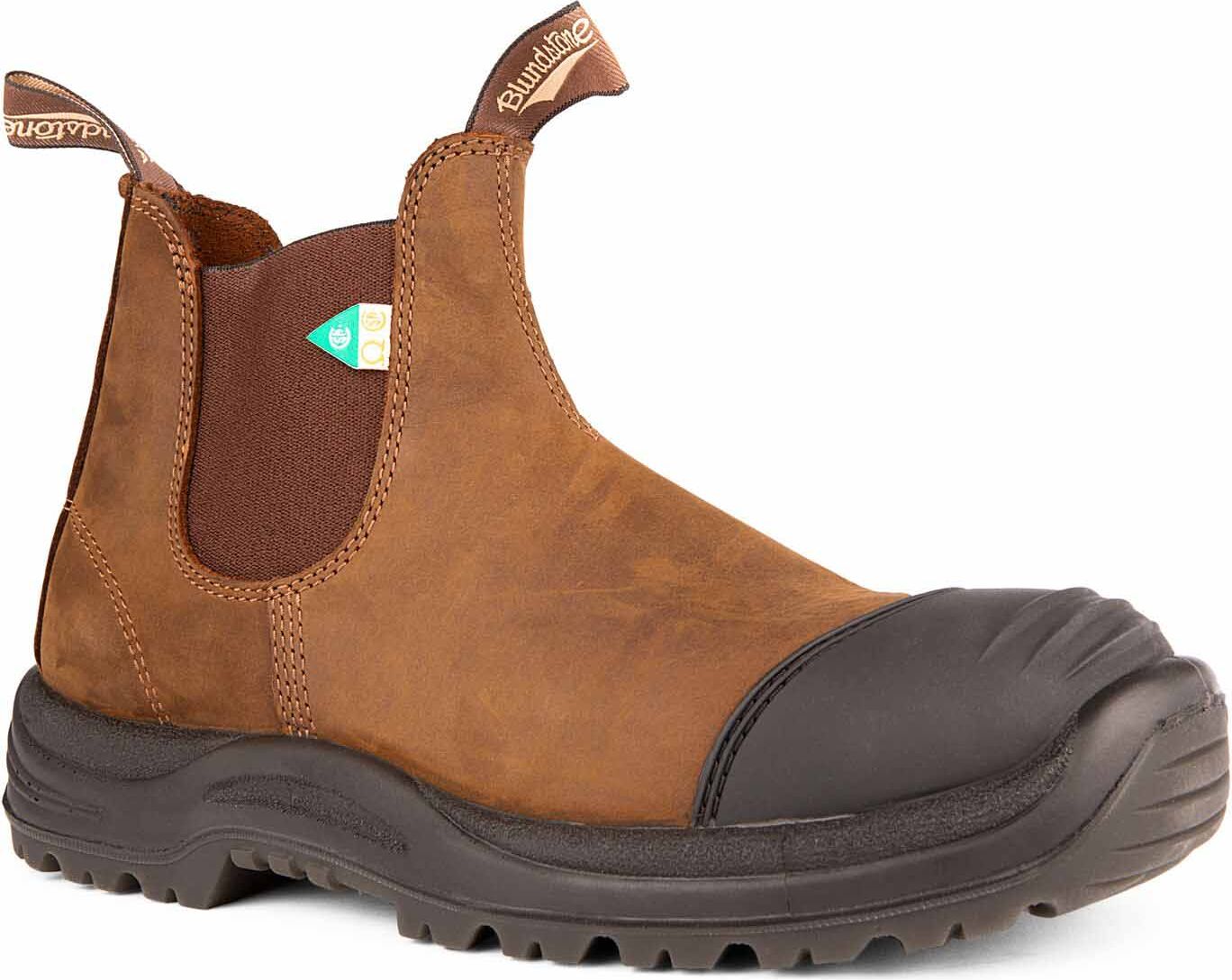 Blundstone 180 Work Safety Boot Waxy Rustic Brown Quarks Shoes