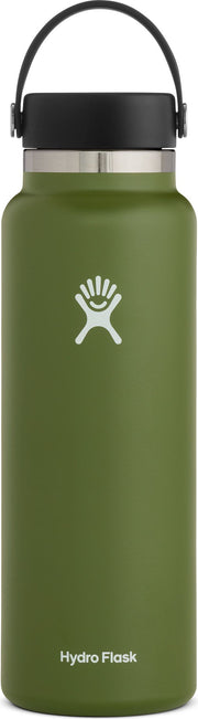 Hydro Flask 40 Oz Wide Mouth Insulated Water Bottle in White - W40BTS110