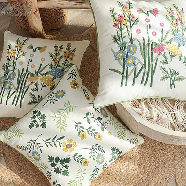 Embroidered Pillow Cover - Housewarming Gifts For Couples