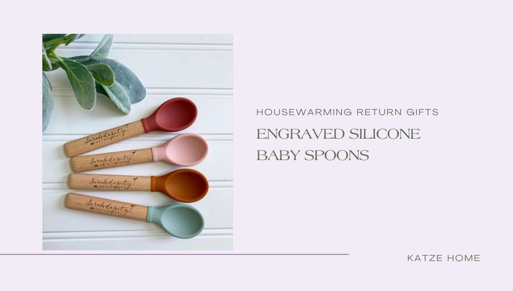 Engraved Silicone Baby Spoons