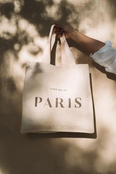 Find Me in Paris Canvas Reusable Grocery Bag