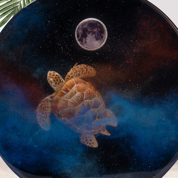 Galaxy Turtle Epoxy Resin Night Light Lamp