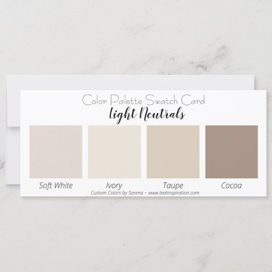 Light Neutrals - Light summer color palettes
