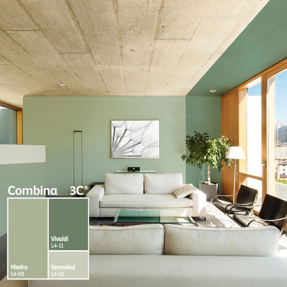 Light summer color palette in Living Room