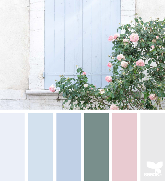 Light summer color palette in Outdoor Spaces