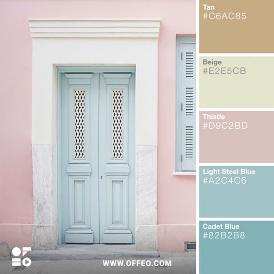 Pastels and Muted Colors in Cottagecore color palette
