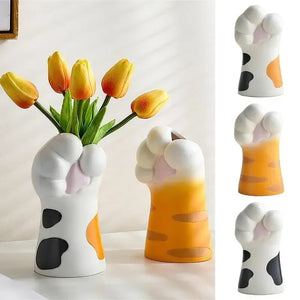 Cat Claw Vase Kawaii Cat Paw Ceramic - Katze Home - Cat Vase