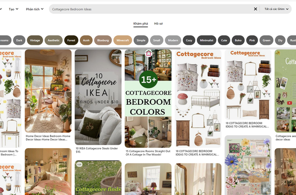 Cottagecore bedroom ideas on Pinterest