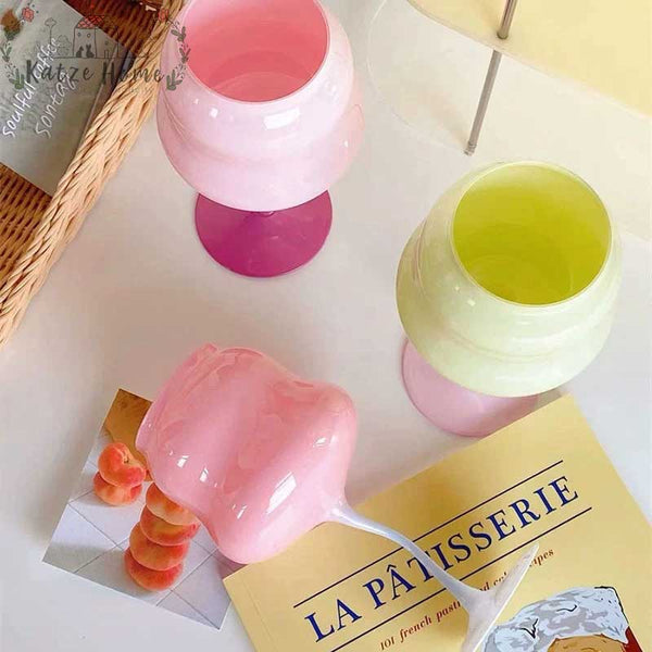 Aesthetic Candy Colored Wine Glass Cup - housewarming gifts for newlyweds