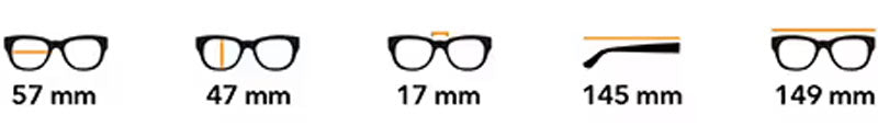 RCA Sunglasses dimensions