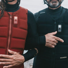 2 surfers show at beach wearing MANERA vagbond impact west