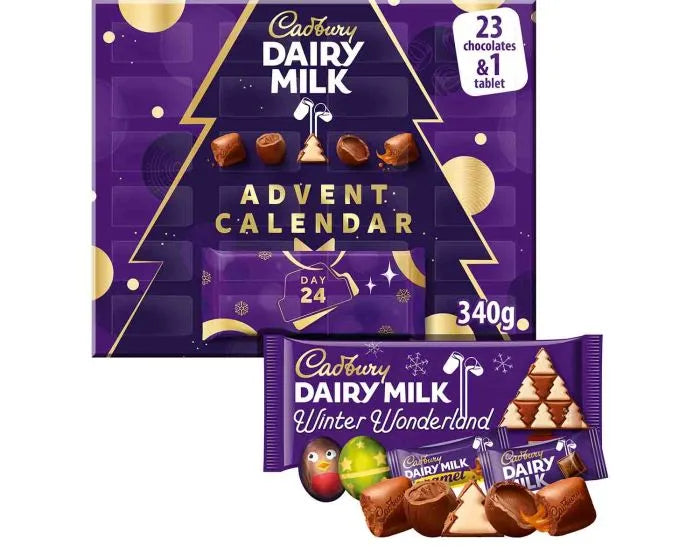 Cadbury Mixed Chocolate Advent Calendar with Bar 348g