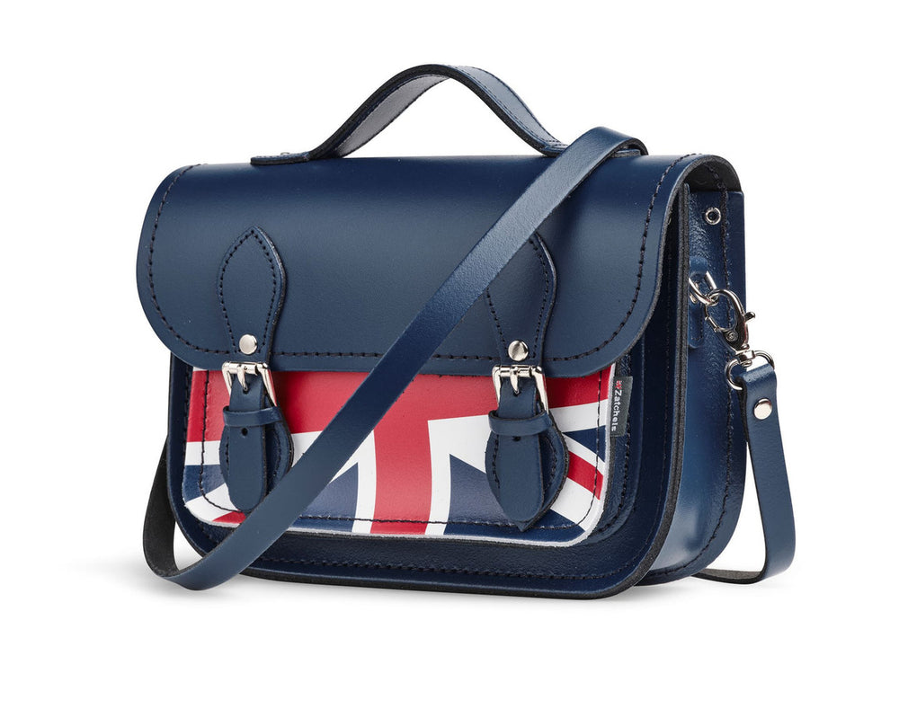 Zatchels Handmade Leather Union Jack Midi Satchel - Red – The Bee's Knees  British Imports